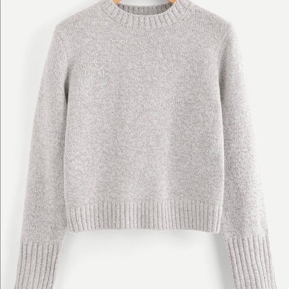New Light grey crop sweater - Picture 4 of 5